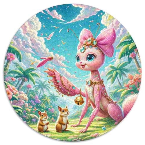 Orchidee Mantis 1000 Stück Puzzles Stressabbau Spielzeug Für Familienpuzzle Süße Haustiere Rund Puzzle Puzzle-Spiele Wand Dekoration Geschenk 1000pcs (67.5x67.5cm) von XDDBYUIZP
