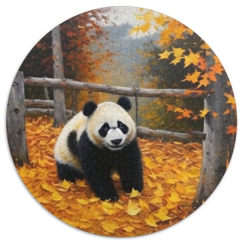 Panda 1000 PCS Puzzles Stressabbau Spielzeug Für Familienpuzzle Süße Haustiere Circular Puzzle Puzzle-Spiele Wand Dekoration Geschenk 1000pcs (67.5x67.5cm) von XDDBYUIZP