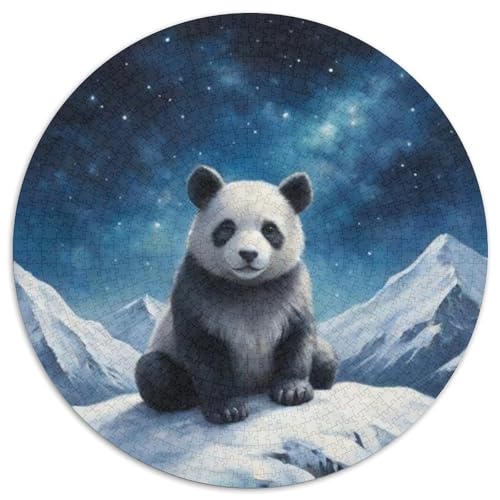 Panda 1000 Stück Puzzles Stressabbau-Spielzeug Für Erwachsene Kinder Süße Haustiere Rundes Puzzle Puzzle-Spiele Wand Dekoration Geschenk 1000pcs (67.5x67.5cm) von XDDBYUIZP
