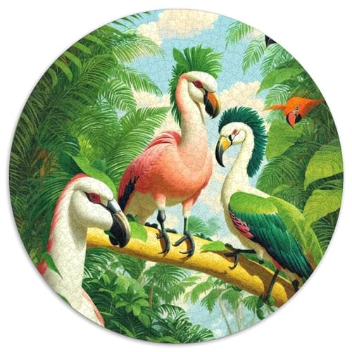 Papagei 1000 PCS Puzzles Stressabbau Spielzeug Für Familienpuzzle Vögel Circular Puzzle Puzzle-Spiele Wand Dekoration Geschenk 1000pcs (67.5x67.5cm) von XDDBYUIZP