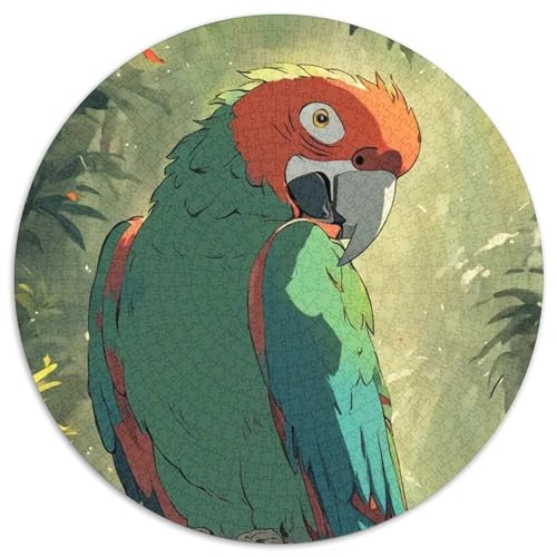 Papagei 1000 PCS Puzzles Stressabbau Spielzeug Für Familienpuzzle Vögel Circular Puzzle Puzzle-Spiele Wand Dekoration Geschenk 1000pcs (67.5x67.5cm) von XDDBYUIZP
