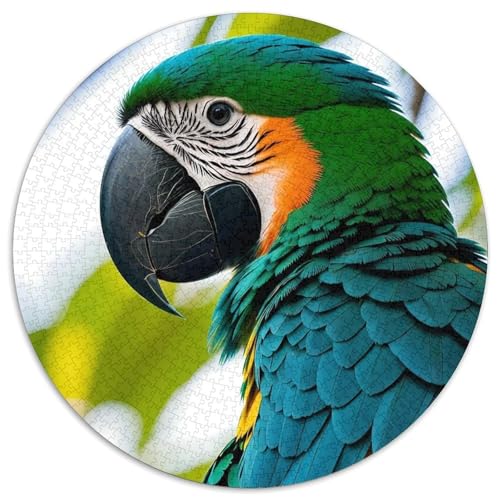 Papagei 1000 PCS Puzzles Stressabbau Spielzeug Für Familienpuzzle Vögel Rundes Puzzle Puzzle-Spiele Wand Dekoration Geschenk 1000pcs (67.5x67.5cm) von XDDBYUIZP