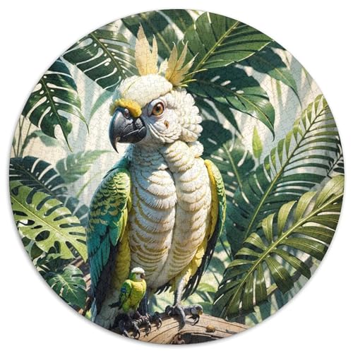 Papagei 1000 PCS Puzzles Stressabbau Spielzeug Für Familienpuzzle Vögel Rundes Puzzle Puzzle-Spiele Wand Dekoration Geschenk 1000pcs (67.5x67.5cm) von XDDBYUIZP
