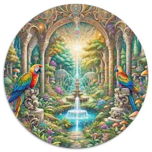 Papagei 1000 PCS Puzzles Stressabbau Spielzeug Für Familienpuzzle Vögel und Haustiere Circular Puzzle Puzzle-Spiele Wand Dekoration Geschenk 1000pcs (67.5x67.5cm) von XDDBYUIZP
