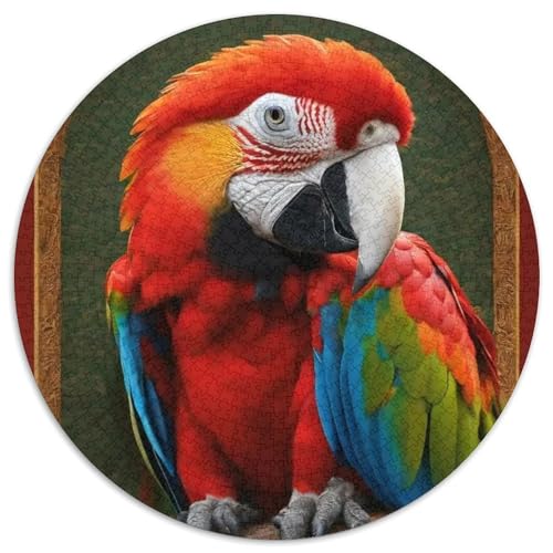 Papagei 1000 Stück Puzzle Für Erwachsene Und Kinder Jahren Vögel Rund Puzzle Puzzle-Spiele Wand Dekoration Geschenk 1000pcs (67.5x67.5cm) von XDDBYUIZP