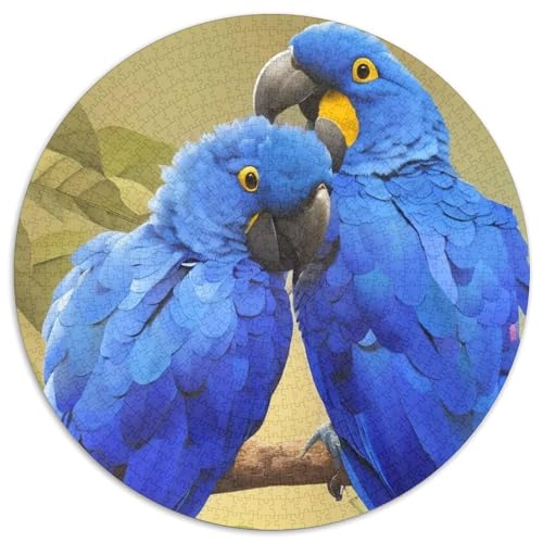 Papagei 1000 Stück Puzzle Für Erwachsene Und Kinder Jahren Vögel Rund Puzzle Puzzle-Spiele Wand Dekoration Geschenk 1000pcs (67.5x67.5cm) von XDDBYUIZP