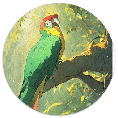 Papagei 1000 Stück Puzzle Stressabbau Spielzeug Für Familienpuzzle Vögel Circular Puzzle Puzzle-Spiele Wand Dekoration Geschenk 1000pcs (67.5x67.5cm) von XDDBYUIZP