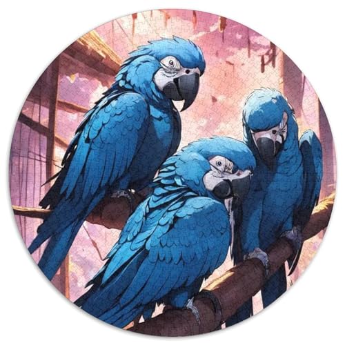 Papagei 1000 Stück Puzzle Stressabbau Spielzeug Für Familienpuzzle Vögel Circular Puzzle Puzzle-Spiele Wand Dekoration Geschenk 1000pcs (67.5x67.5cm) von XDDBYUIZP