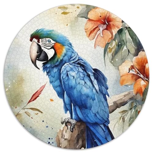 Papagei 1000 Stück Puzzle Stressabbau Spielzeug Für Familienpuzzle Vögel Rund Puzzle Puzzle-Spiele Wand Dekoration Geschenk 1000pcs (67.5x67.5cm) von XDDBYUIZP