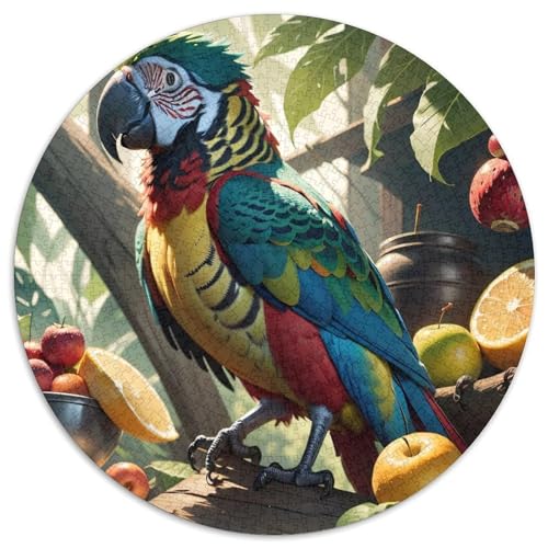 Papagei 1000 Stück Puzzle Stressabbau Spielzeug Für Familienpuzzle Vögel Runden Puzzle Puzzle-Spiele Wand Dekoration Geschenk 1000pcs (67.5x67.5cm) von XDDBYUIZP