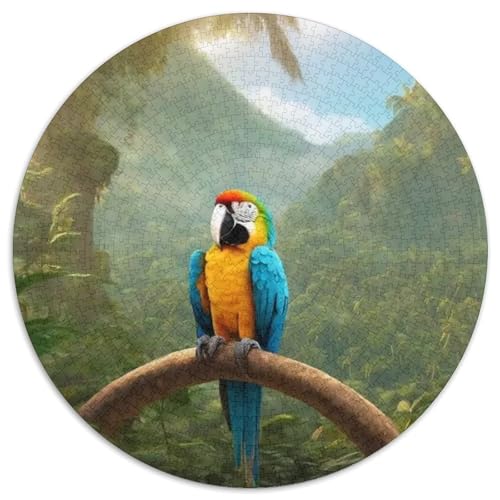 Papagei 1000 Stück Puzzle Stressabbau Spielzeug Für Familienpuzzle Vögel Rundes Puzzle Puzzle-Spiele Wand Dekoration Geschenk 1000pcs (67.5x67.5cm) von XDDBYUIZP