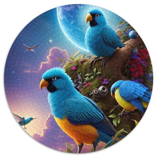 Papagei 1000 Stück Puzzle Stressabbau Spielzeug Für Familienpuzzle Vögel Rundes Puzzle Puzzle-Spiele Wand Dekoration Geschenk 1000pcs (67.5x67.5cm) von XDDBYUIZP