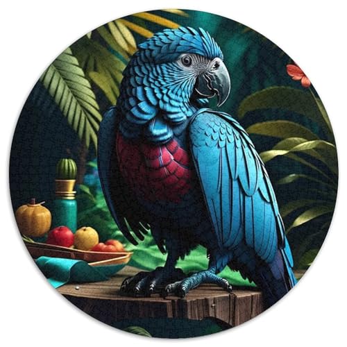 Papagei 1000 Stück Puzzle VerringerterDruck Vögel Rund Puzzle Puzzle-Spiele Wand Dekoration Geschenk 1000pcs (67.5x67.5cm) von XDDBYUIZP