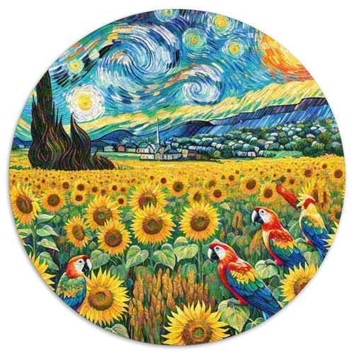 Papagei 1000 Stück Puzzle VerringerterDruck Vögel und Haustiere Rundes Puzzle Puzzle-Spiele Wand Dekoration Geschenk 1000pcs (67.5x67.5cm) von XDDBYUIZP