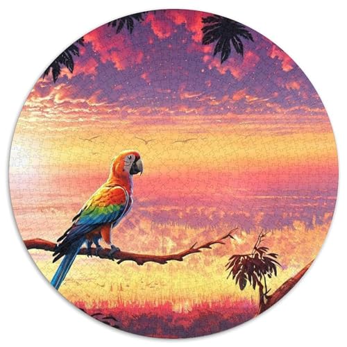 Papagei 1000 Stück Puzzles Für Erwachsene Und Kinder Jahren Vögel Circular Puzzle Puzzle-Spiele Wand Dekoration Geschenk 1000pcs (67.5x67.5cm) von XDDBYUIZP