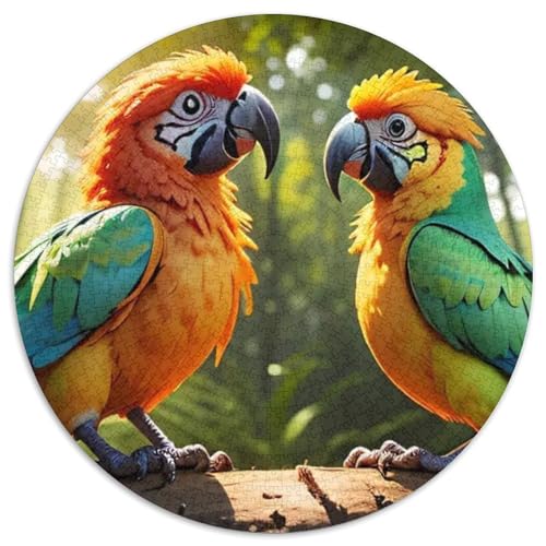 Papagei 1000 Stück Puzzles Für Erwachsene Und Kinder Jahren Vögel Circular Puzzles Puzzle-Spiele Wand Dekoration Geschenk 1000pcs (67.5x67.5cm) von XDDBYUIZP
