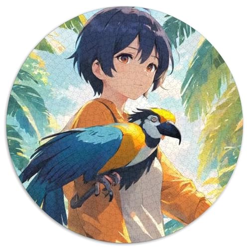 Papagei 1000 Stück Puzzles Für Erwachsene Und Kinder Jahren Vögel Runden Puzzle Puzzle-Spiele Wand Dekoration Geschenk 1000pcs (67.5x67.5cm) von XDDBYUIZP