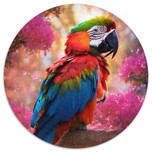Papagei 1000 Stück Puzzles Für Erwachsene Und Kinder Jahren Vögel Rundes Puzzle Puzzle-Spiele Wand Dekoration Geschenk 1000pcs (67.5x67.5cm) von XDDBYUIZP