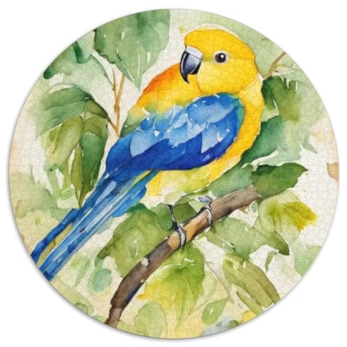 Papagei 1000 Stück Puzzles Für Erwachsene Und Kinder Jahren Vögel Rundes Puzzle Puzzle-Spiele Wand Dekoration Geschenk 1000pcs (67.5x67.5cm) von XDDBYUIZP