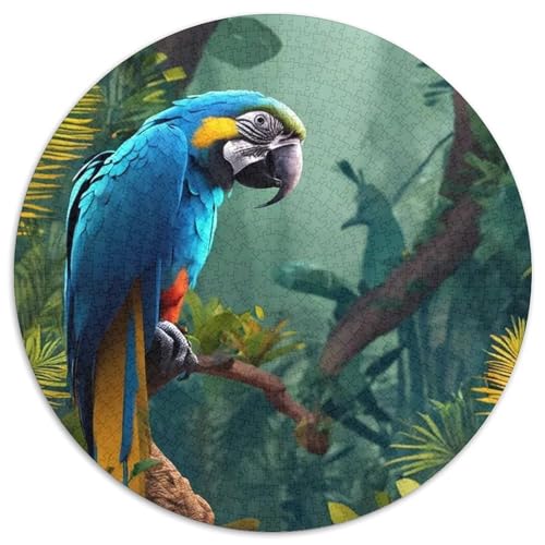Papagei 1000 Stück Puzzles Stressabbau-Spielzeug Für Erwachsene Kinder Vögel Runden Puzzle Puzzle-Spiele Wand Dekoration Geschenk 1000pcs (67.5x67.5cm) von XDDBYUIZP