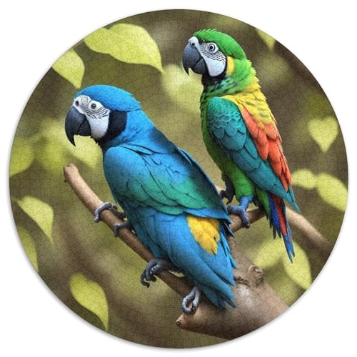 Papagei 1000 Stück Puzzles Stressabbau Spielzeug Für Familienpuzzle Vögel Circular Puzzle Puzzle-Spiele Wand Dekoration Geschenk 1000pcs (67.5x67.5cm) von XDDBYUIZP