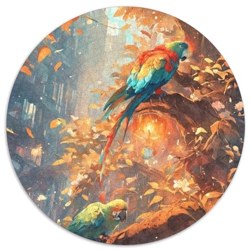 Papagei 1000 Stück Puzzles Stressabbau Spielzeug Für Familienpuzzle Vögel Circular Puzzle Puzzle-Spiele Wand Dekoration Geschenk 1000pcs (67.5x67.5cm) von XDDBYUIZP