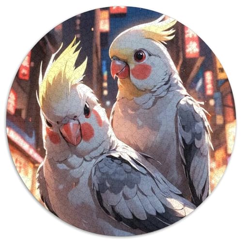 Papagei 1000 Stück Puzzles Stressabbau Spielzeug Für Familienpuzzle Vögel Rund Puzzle Puzzle-Spiele Wand Dekoration Geschenk 1000pcs (67.5x67.5cm) von XDDBYUIZP