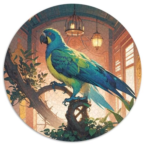 Papagei 1000 Stück Puzzles Stressabbau Spielzeug Für Familienpuzzle Vögel Runden Puzzle Puzzle-Spiele Wand Dekoration Geschenk 1000pcs (67.5x67.5cm) von XDDBYUIZP