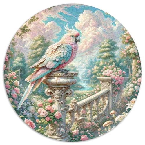 Papagei 1000 Stück Puzzles Stressabbau Spielzeug Für Familienpuzzle Vögel und Haustiere Rund Puzzle Puzzle-Spiele Wand Dekoration Geschenk 1000pcs (67.5x67.5cm) von XDDBYUIZP