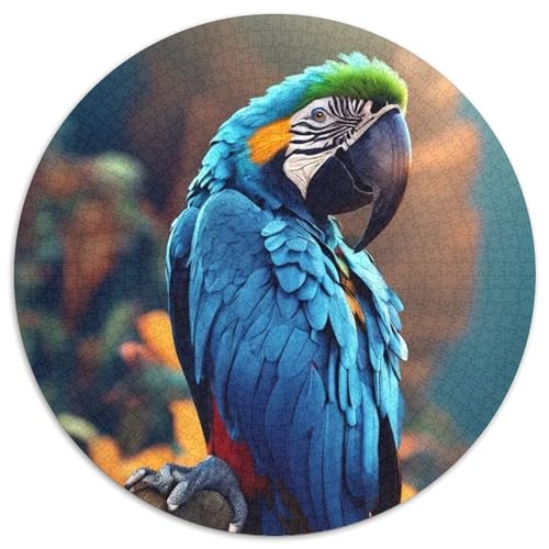 Papagei 1000 Stück Puzzles VerringerterDruck Vögel Runden Puzzle Puzzle-Spiele Wand Dekoration Geschenk 1000pcs (67.5x67.5cm) von XDDBYUIZP
