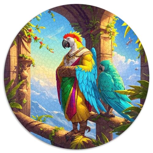 Papagei 1000 Stück Puzzles VerringerterDruck Vögel Rundes Puzzle Puzzle-Spiele Wand Dekoration Geschenk 1000pcs (67.5x67.5cm) von XDDBYUIZP