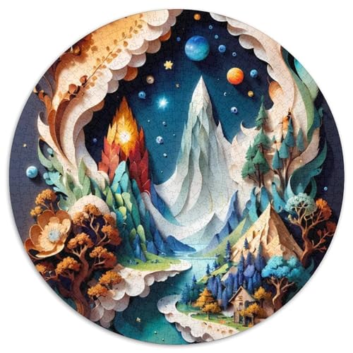 Papierschneidungen Kunst 1000 Stück Puzzle VerringerterDruck Kunstwerke Circular Puzzles Puzzle-Spiele Wand DekoRatteteteion Geschenk 1000pcs (67.5x67.5cm) von XDDBYUIZP