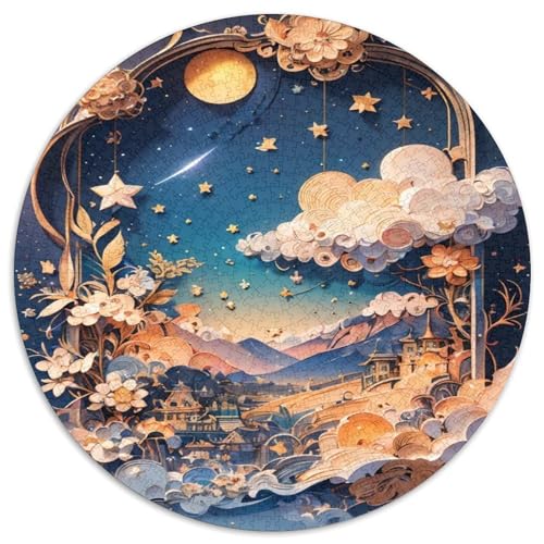 Papierschneidungen Kunst 1000 Stück Puzzles VerringerterDruck Kunstwerke Rundes Puzzle Puzzle-Spiele Wand DekoRatteteteion Geschenk 1000pcs (67.5x67.5cm) von XDDBYUIZP