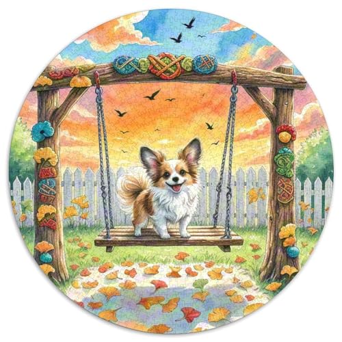 Papillon 1000 Stück Puzzle VerringerterDruck Circular Puzzles Puzzle-Spiele Wand Dekoration Geschenk (67.5x67.5cm) von XDDBYUIZP