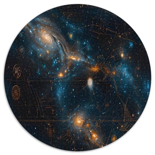Patrika 1000 PCS Puzzles Stressabbau Spielzeug Für Familienpuzzle Circular Puzzles Puzzle-Spiele Wand Dekoration Geschenk (67.5x67.5cm) von XDDBYUIZP