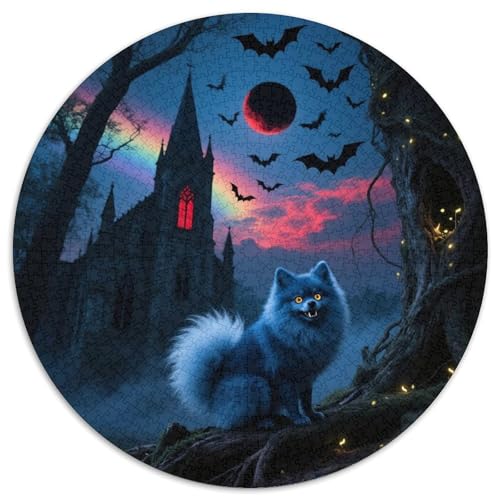 Pommern 1000 Stück Puzzle Stressabbau Spielzeug Für Familienpuzzle Süße Haustiere Runden Puzzle Puzzle-Spiele Wand Dekoration Geschenk 1000pcs (67.5x67.5cm) von XDDBYUIZP