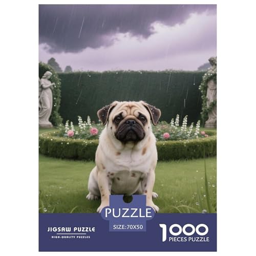 Pug Puzzle Geeignet Für Erwachsene Und Kinder Kreativ 1000 Stücke niedlich Haustier Spiele Unique Home Decor 70x50cm Pug Puzzle Geeignet Für Erwachsene Und Kinder Kreativ 1000 Stücke niedlich Haustier Spiele Unique Home Decor 70x50cm von XDDBYUIZP