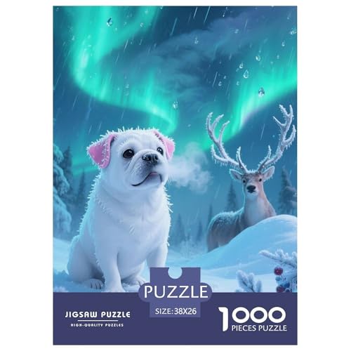 Pug Puzzle Geeignet Für Erwachsene Und Kinder Kreativ 1000 Teile niedlich Haustier Spiele Unique Home Decor 38x26cm Pug Puzzle Geeignet Für Erwachsene Und Kinder Kreativ 1000 Teile niedlich Haustier Spiele Unique Home Decor 38x26cm von XDDBYUIZP