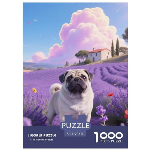 Pug Puzzle Geeignet Für Erwachsene Und Kinder Kreativ 1000 Teile niedlich Haustier Spiele Unique Home Decor 70x50cm Pug Puzzle Geeignet Für Erwachsene Und Kinder Kreativ 1000 Teile niedlich Haustier Spiele Unique Home Decor 70x50cm von XDDBYUIZP