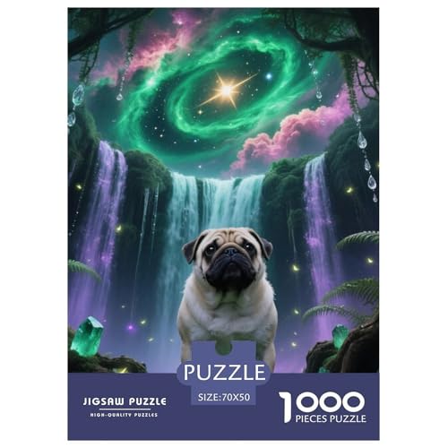 Pug Puzzles Geeignet Für Erwachsene Und Kinder Kreativ 1000 Stück niedlich Haustier Spiele Unique Home Decor 70x50cm Pug Puzzles Geeignet Für Erwachsene Und Kinder Kreativ 1000 Stück niedlich Haustier Spiele Unique Home Decor 70x50cm von XDDBYUIZP