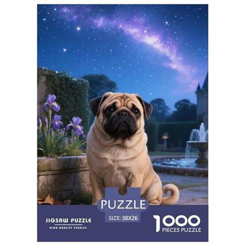 Pug Puzzles Geeignet Für Erwachsene Und Kinder Kreativ 1000 Teile niedlich Haustier Spiele Unique Home Decor 38x26cm Pug Puzzles Geeignet Für Erwachsene Und Kinder Kreativ 1000 Teile niedlich Haustier Spiele Unique Home Decor 38x26cm von XDDBYUIZP