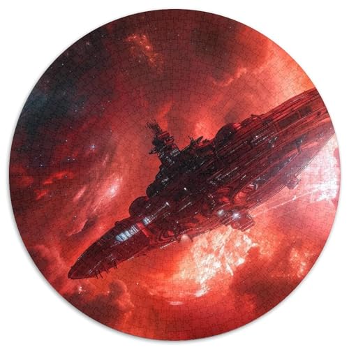 Raumschiff 1000 Stück Puzzles Stressabbau Spielzeug Für Familienpuzzle Circular Puzzles Puzzle-Spiele Wand Dekoration Geschenk (67.5x67.5cm) von XDDBYUIZP