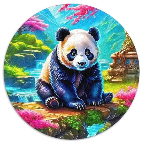 Riesenpanda 1000 Stück Puzzles Stressabbau Spielzeug Für Familienpuzzle Circular Puzzles Puzzle-Spiele Wand Dekoration Geschenk (67.5x67.5cm) von XDDBYUIZP