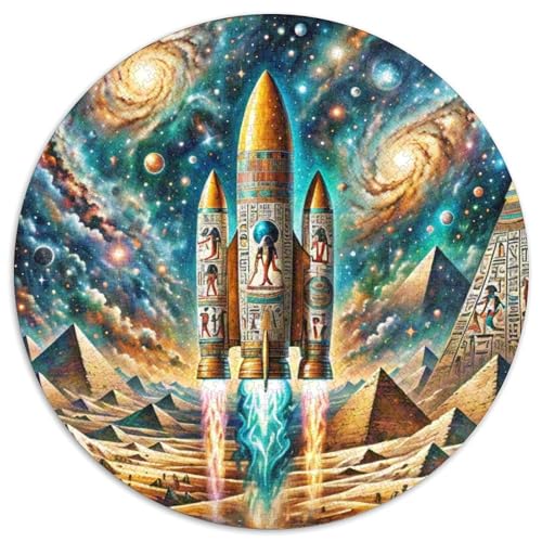 Rocket 1000 Stück Puzzle Für Erwachsene Und Kinder Raumfahrzeug Rundes Puzzle Spiele Wand Dekoration Geschenk (67.5x67.5cm)​ von XDDBYUIZP