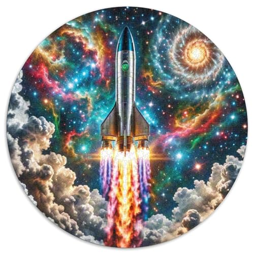 Rocket 1000 Stück Puzzle Stressabbau-Spielzeug Für Erwachsene Kinder Raumfahrzeug Rundes Puzzle Spiele Wand Dekoration Geschenk (67.5x67.5cm)​ von XDDBYUIZP