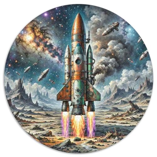 Rocket 1000 Stück Puzzle Stressabbau-Spielzeug Für Erwachsene Kinder Raumfahrzeug Rundes Puzzle Spiele Wand Dekoration Geschenk (67.5x67.5cm)​ von XDDBYUIZP