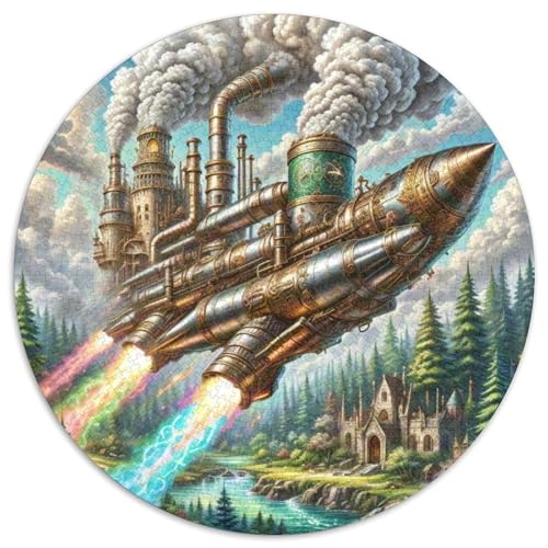 Rocket 1000 Stück Puzzle Stressabbau Spielzeug Für Familien Raumfahrzeug Rundes Puzzle Spiele Wand Dekoration Geschenk (67.5x67.5cm)​ von XDDBYUIZP