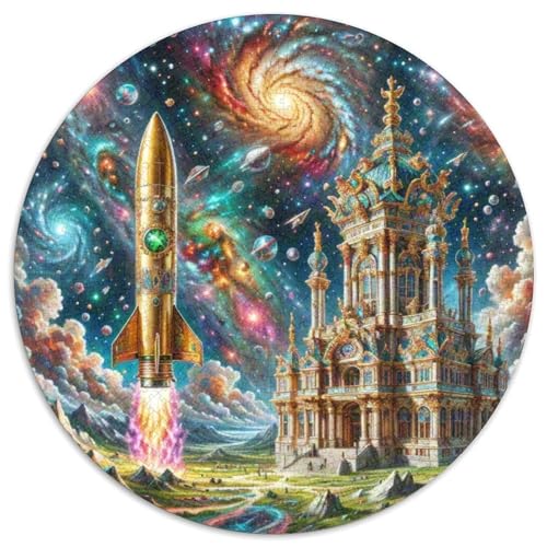 Rocket 1000 Stück Puzzle Verringerter Druck Raumfahrzeug Rundes Puzzle Spiele Wand Dekoration Geschenk (67.5x67.5cm)​ von XDDBYUIZP
