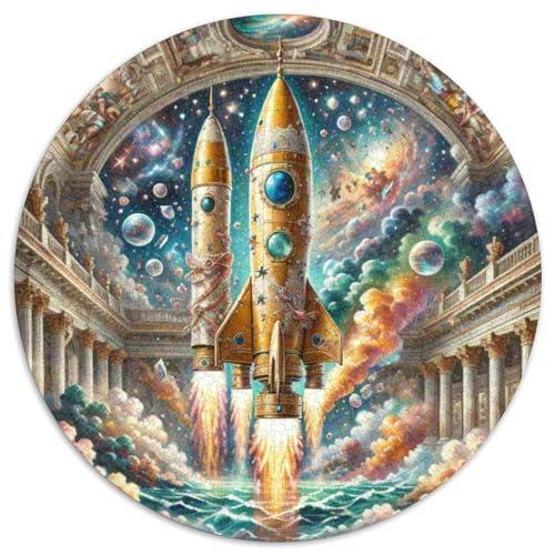Rocket 1000 Stück Puzzle Verringerter Druck Raumfahrzeug Rundes Puzzle Spiele Wand Dekoration Geschenk (67.5x67.5cm)​ von XDDBYUIZP
