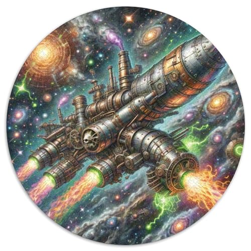 Rocket 1000 Stück Puzzle Verringerter Druck Raumfahrzeug Rundes Puzzle Spiele Wand Dekoration Geschenk (67.5x67.5cm)​ von XDDBYUIZP